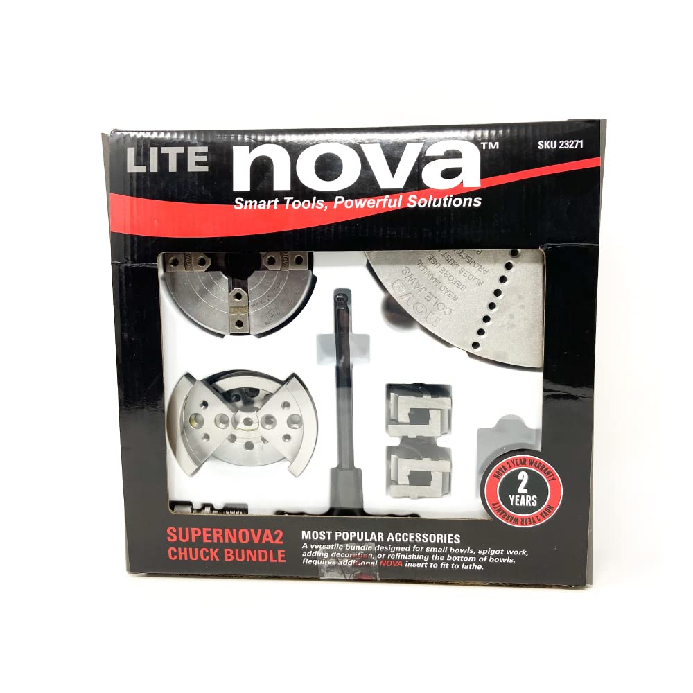 Nova 23271 Supernova 2 Lite Wood Lathe Chuck and Most